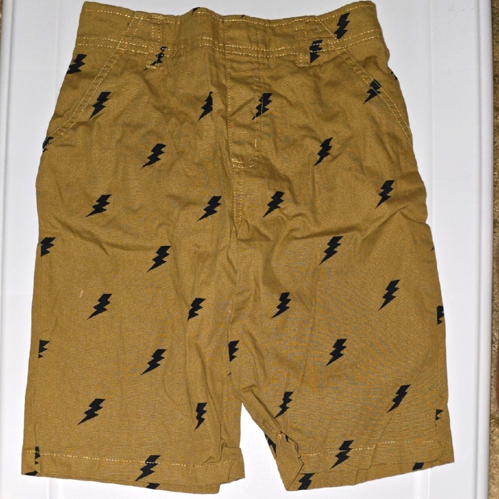 Garanimal 365 Kids Boy's Tan/Navy Lightning Bolt Shorts Size 8
